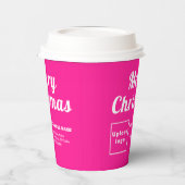 Gobelets En Papier Christmas Business Pink Paper Cup (Gauche)
