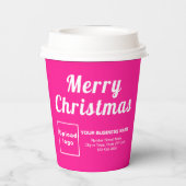 Gobelets En Papier Christmas Business Pink Paper Cup (Verso)