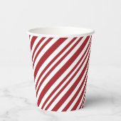 Gobelets En Papier Christmas Candy Cane Stripes (Verso)