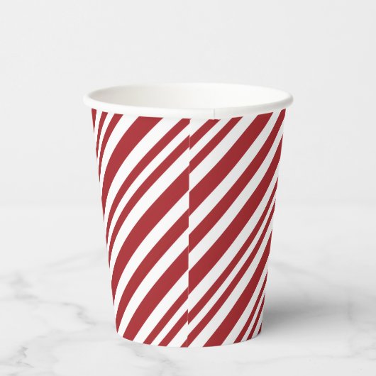Gobelets En Papier Christmas Candy Cane Stripes (Droite)