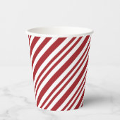Gobelets En Papier Christmas Candy Cane Stripes (Recto)