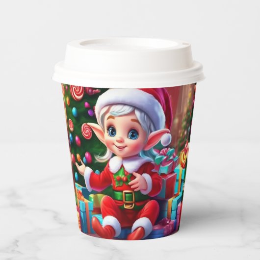 Gobelets En Papier Christmas Elf (Recto)