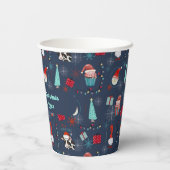 Gobelets En Papier Christmas Fun Custom Name and Date (Verso)