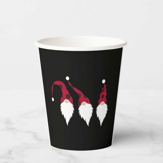 Gobelets En Papier Christmas Gnomes (Recto)
