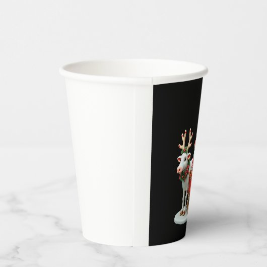 Gobelets En Papier Christmas Light Gnome Santa Claus Riding Sleigh Hi (Droite)