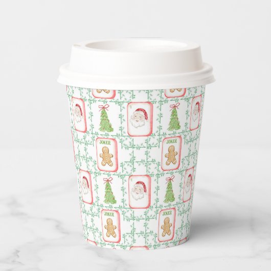 Gobelets En Papier Christmas Mahjong Tiles (Verso)