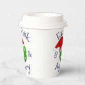 Gobelets En Papier Christmas Pickleball Mange Dink and Be Joyeux (Droite)
