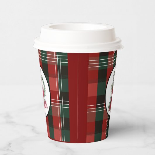 Gobelets En Papier Christmas Plaid Paper Cup  (Droite)