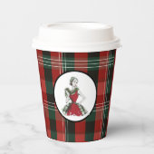 Gobelets En Papier Christmas Plaid Paper Cup  (Recto)