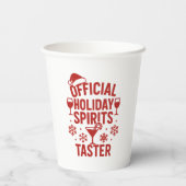 Gobelets En Papier Christmas quote funny party spirits taster (Verso)