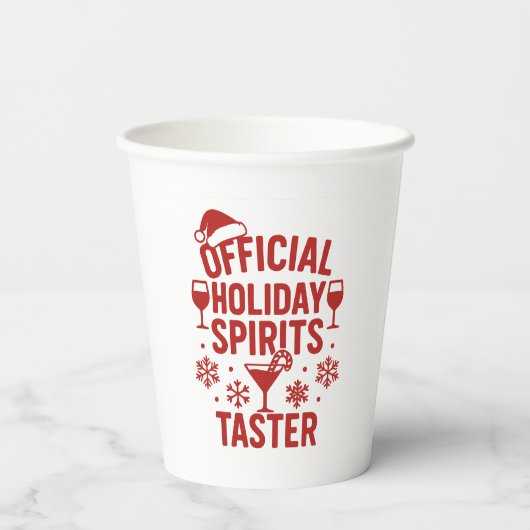 Gobelets En Papier Christmas quote funny party spirits taster (Verso)