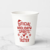 Gobelets En Papier Christmas quote funny party spirits taster (Recto)