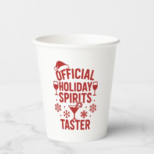Gobelets En Papier Christmas quote funny party spirits taster (Recto)