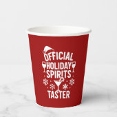 Gobelets En Papier Christmas quote funny party spirits taster red (Verso)