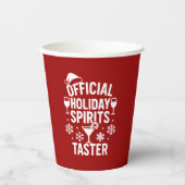 Gobelets En Papier Christmas quote funny party spirits taster red (Recto)