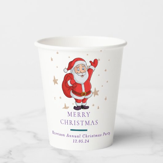 Gobelets En Papier Christmas Tree Snowman Christmas Party  I (Recto)