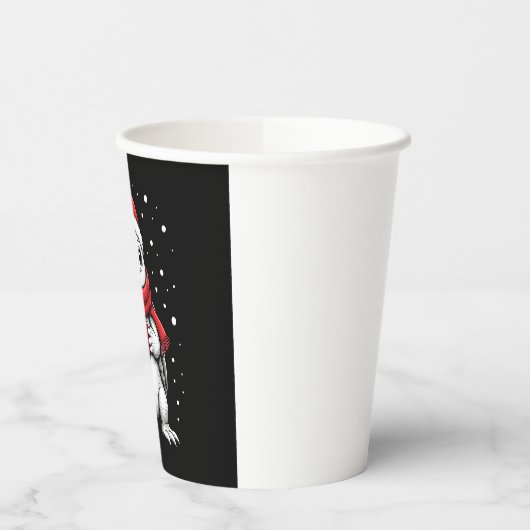 Gobelets En Papier Christmas Turtle with Santa Hat Coffee Lover Funny (Gauche)