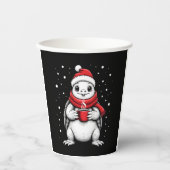 Gobelets En Papier Christmas Turtle with Santa Hat Coffee Lover Funny (Recto)