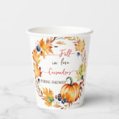 Gobelets En Papier Chute d'amour citrouille douche nuptiale vaisselle (Verso)