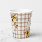 Gobelets En Papier Chute d'amour tournesol pays nuptiale douche (Droite)