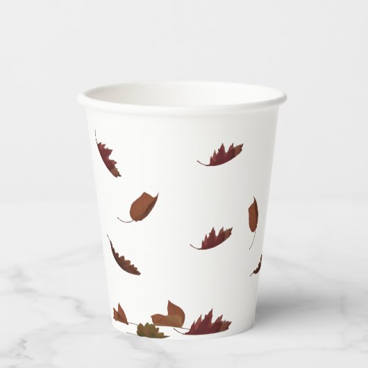 Gobelets En Papier Chute des Feuilles (Recto)
