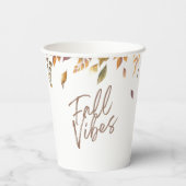 Gobelets En Papier Chute des vitres d'automne Feuilles (Verso)