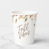 Gobelets En Papier Chute des vitres d'automne Feuilles (Recto)