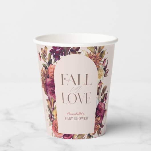 Gobelets En Papier Chute en amour Automne Wreath Arch Fête des mariée (Verso)