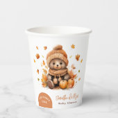 Gobelets En Papier Chute En Amour Petit Citrouille Ours Teddy (Recto)