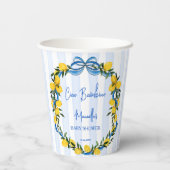 Gobelets En Papier Ciao bambino citron baby shower italien sur mesure (Verso)