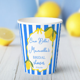 Gobelets En Papier Ciao Bella citrons Italien douche nuptiale personn