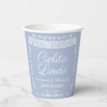 Cielito Lindo Baby Shower Bleu Papier Picado 