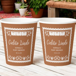 Gobelets En Papier Cielito Lindo Talavera Baby shower mexicain
