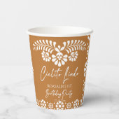Gobelets En Papier Cielito lindo terracotta fête d'anniversaire mexic (Verso)