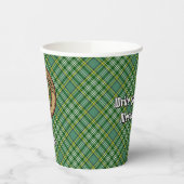 Gobelets En Papier Cimier de lion Clan Currie sur Tartan (Gauche)