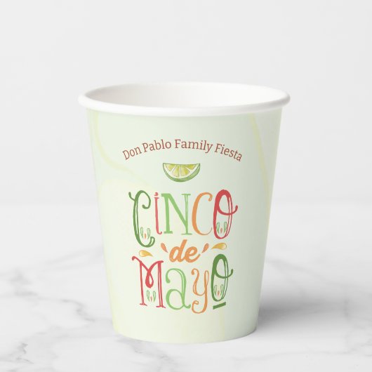 Gobelets En Papier Cinco de Mayo Fiesta (Recto)