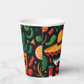 Gobelets En Papier Cinco de Mayo. Motif de dessin animé mexicain (Droite)