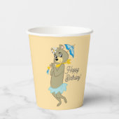 Gobelets En Papier Cindy Bear tenant le parasol (Verso)