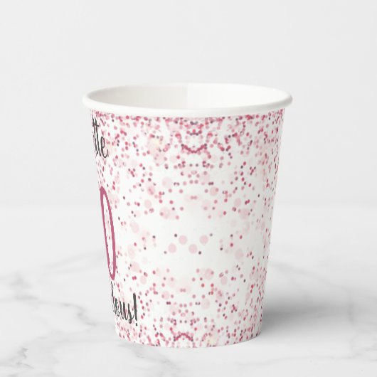 Gobelets En Papier Cinquante et fabuleux Parties scintillant rose Con (Gauche)