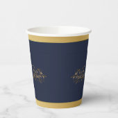 Gobelets En Papier Cinquantième anniversaire Mariage de la Marine ble (Gauche)