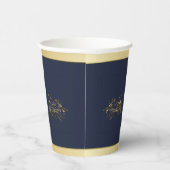 Gobelets En Papier Cinquantième anniversaire Mariage de la Marine ble (Droite)