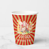 Gobelets En Papier Cirque Animaux Fête d'anniversaire (Verso)