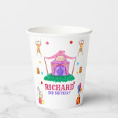 Gobelets En Papier Cirque Carnaval Thème Coloré Anniversaire (Verso)