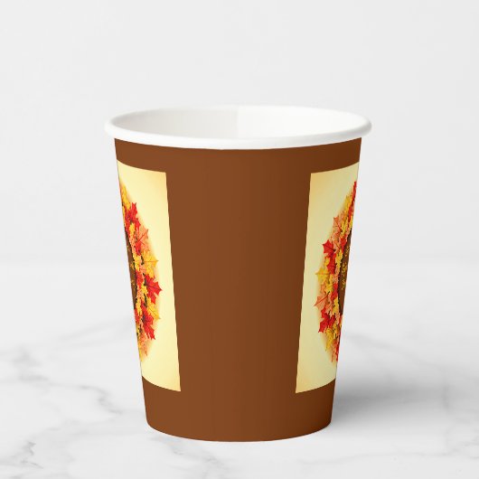 Gobelets En Papier Citation Bible Automne Feuilles Thanksgiving (Gauche)