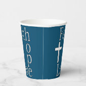 Gobelets En Papier Citation chrétienne "Faith Hope Love" (Droite)