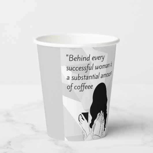 Gobelets En Papier citation de café (Verso)