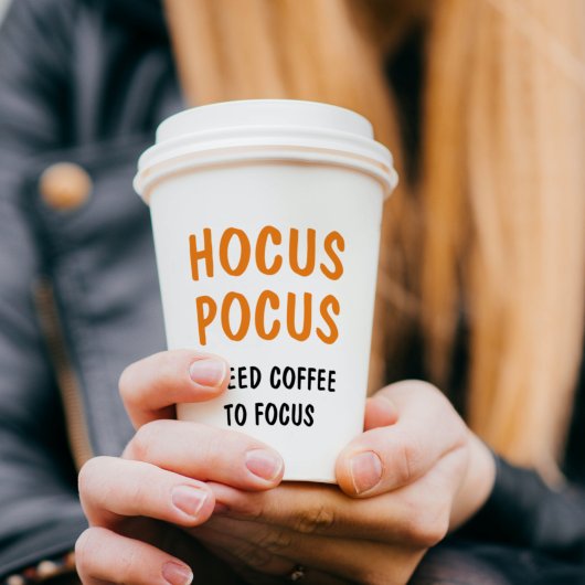 Gobelets En Papier Citation Hocus Pocus Funny Halloween | Orange
