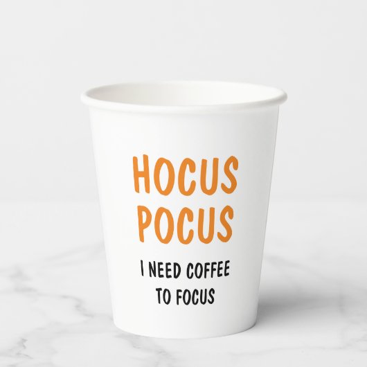 Gobelets En Papier Citation Hocus Pocus Funny Halloween | Orange (Verso)