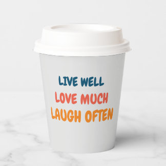 Gobelets En Papier citation positive amusante inspirant vie d'amour d