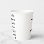 Gobelets En Papier Citation romantique moderne (Droite)